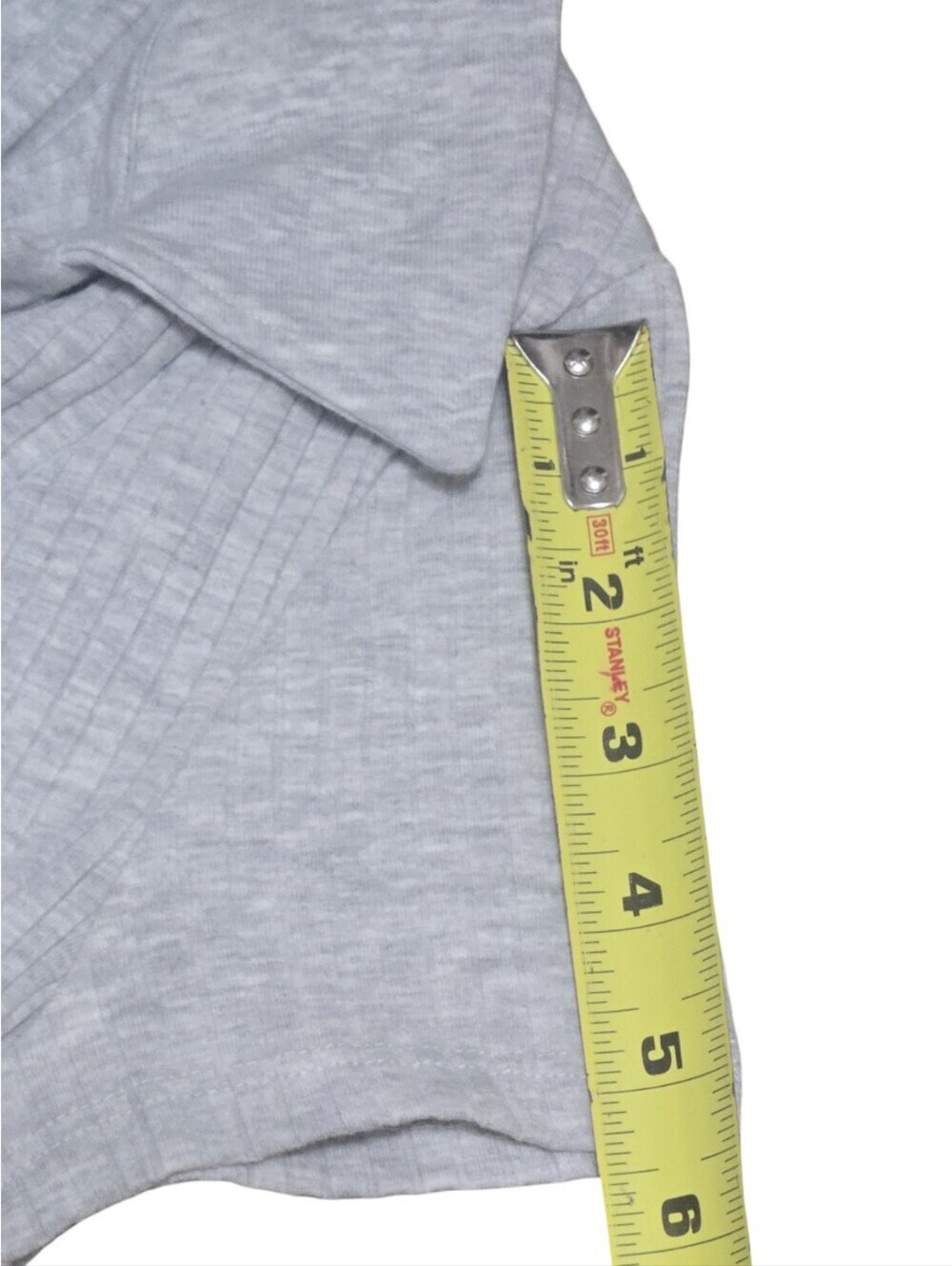 Divided HM Ribbed Polo Skater Dress in Light Gray Fit & Flare Tennis Size Med - Picture 7 of 8